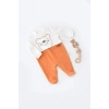 Bebek Teddy Kadife Ayaklı Tulum, %80 Organik Pamuk, Bebek ve Yenidoğan Serisi - CSYK6012