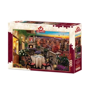 5184 Art Puzzle New Yorkta Akşam Yemeği 1000 Parça Puzzle