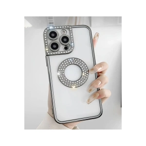 IPhone14 için lüks elmas silikon kapak