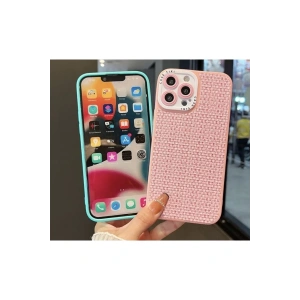 iPhone 14PRO Max Stil Dokuma Silikon Kapak