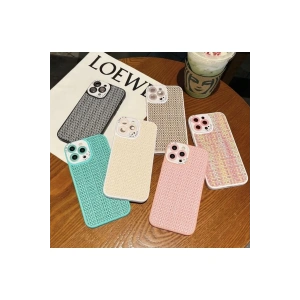 Iphone 14 Pro Kamera koruma dokuma doku telefon kılıfı