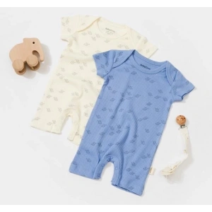 Bebek 2li Kısa Kollu Tulum, %50 Modal Kumaş - %50 Organik Pamuk, Bebek ve Yenidoğan Serisi - CSYM11425