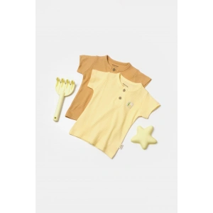 Bebek 2li Tişört, %50 Bambu - %50 Organik Pamuk, Bebek ve Yenidoğan Serisi - CSYB9022