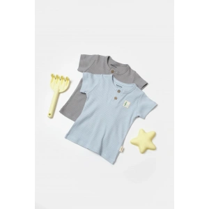 Bebek 2li Tişört, %50 Bambu - %50 Organik Pamuk, Bebek ve Yenidoğan Serisi - CSYB9023