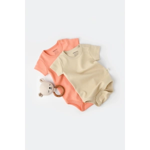Bebek 2 Parça Kısa Kol Body, %100 Organik Pamuk, Bebek ve Yenidoğan Serisi - CSY3022