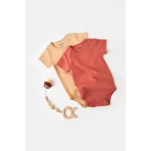 Bebek 2 Parça Kısa Kol Body, %100 Organik Pamuk, Bebek ve Yenidoğan Serisi - CSY3023