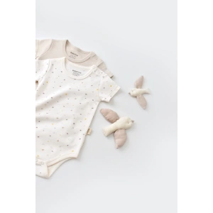 Bebek 2 Parça Kısa Kol Body, %100 Organik Pamuk, Bebek ve Yenidoğan Serisi - CSY5754