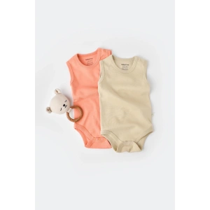 Bebek 2 Parça Kolsuz Body, %100 Organik Pamuk, Bebek ve Yenidoğan Serisi, Hastane Çıkışı Seti - CSY3019