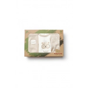 Bebek 3lü Kısa Kol Body, %100 Organik Pamuk, Bebek ve Yenidoğan Serisi -CSY8122