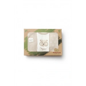 Bebek 3lü Uzun kollu Body %100 Organic Pamuk, Yenidoğan Serisi -CSY8124