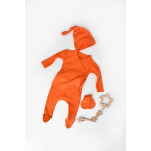 Bebek 4’lü Takım Pantolon, T-shirt, Şapka, Eldiven, Bebek ve Yenidoğan Serisi,Hastane Çıkış Seti