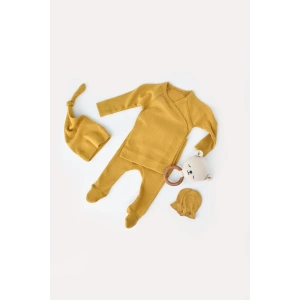 Bebek 4’lü Takım Pantolon, T-shirt, Şapka, Eldiven, Bebek ve Yenidoğan Serisi,Hastane Çıkış Seti