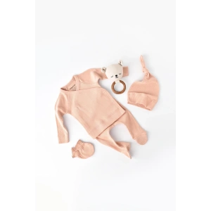 Bebek 4’lü Takım Pantolon, T-shirt, Şapka, Eldiven, Bebek ve Yenidoğan Serisi,Hastane Çıkış Seti