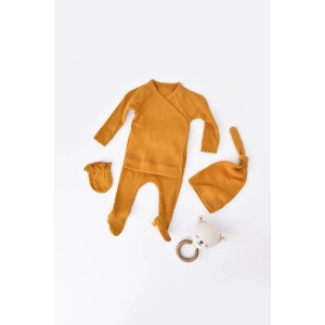 Bebek 4’lü Takım Pantolon, T-shirt, Şapka, Eldiven, Bebek ve Yenidoğan Serisi,Hastane Çıkış Seti