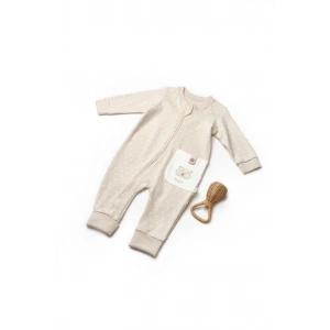 Bebek Fermuarlı Tulum, %100 Organik Pamuk, Bebek ve Yenidoğan Serisi - CSY8109