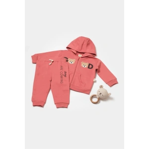 Bebek Kapüşonlu Ceket ve Pantolon Takımı, %100 Organik Pamuk, Bebek ve Yenidoğan Serisi - CSY8006