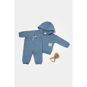 Bebek Kapüşonlu Sweatshirt ve Pantolon Seti, %100 Organik Pamuk, Bebek ve Yenidoğan Serisi - CSY8001