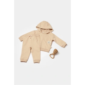 Bebek Kapüşonlu Sweatshirt ve Pantolon Seti, %100 Organik Pamuk, Bebek ve Yenidoğan Serisi - CSY8003