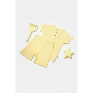 Bebek Şort ve Tişört Takımı, %50 Bambu - %50 Organik Pamuk, Bebek ve Yenidoğan Serisi - CSYB9041