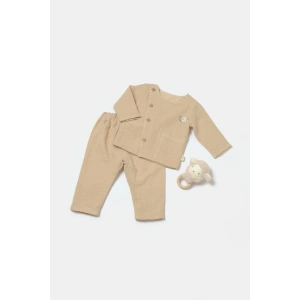 Bebek Uzun Kollu Tişört ve Pantolon Takım, %100 Pamuk, Bebek ve Yenidoğan Serisi - CSYM7020