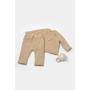 Bebek Uzun Kollu Tişört ve Pantolon Takım, %100 Pamuk, Bebek ve Yenidoğan Serisi - CSYM7023