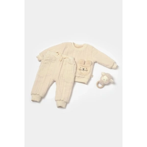 Bebek Uzun Kollu Tişört ve Pantolon Takım, %100 Pamuk, Bebek ve Yenidoğan Serisi - CSYM7027