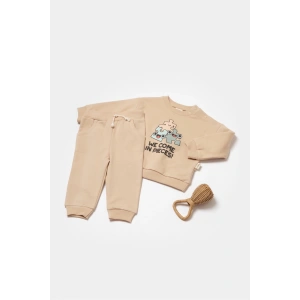 Bebek Uzun Kollu Tişört ve Pantolon Takımı, %100 Organik Pamuk, Bebek ve Yenidoğan Serisi - CSY8027