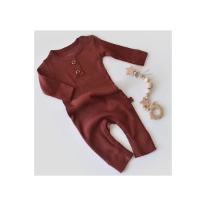 Bebek Uzun Kollu Tulum, %50 Modal Kumaş - %50 Organik Pamuk, Bebek ve Yenidoğan Serisi - CSYM11409