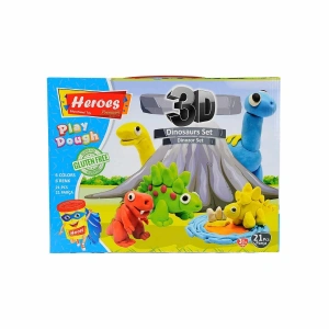 ERN-568 HEROES 3D DİNOZOR OYUN HAMUR SETİ