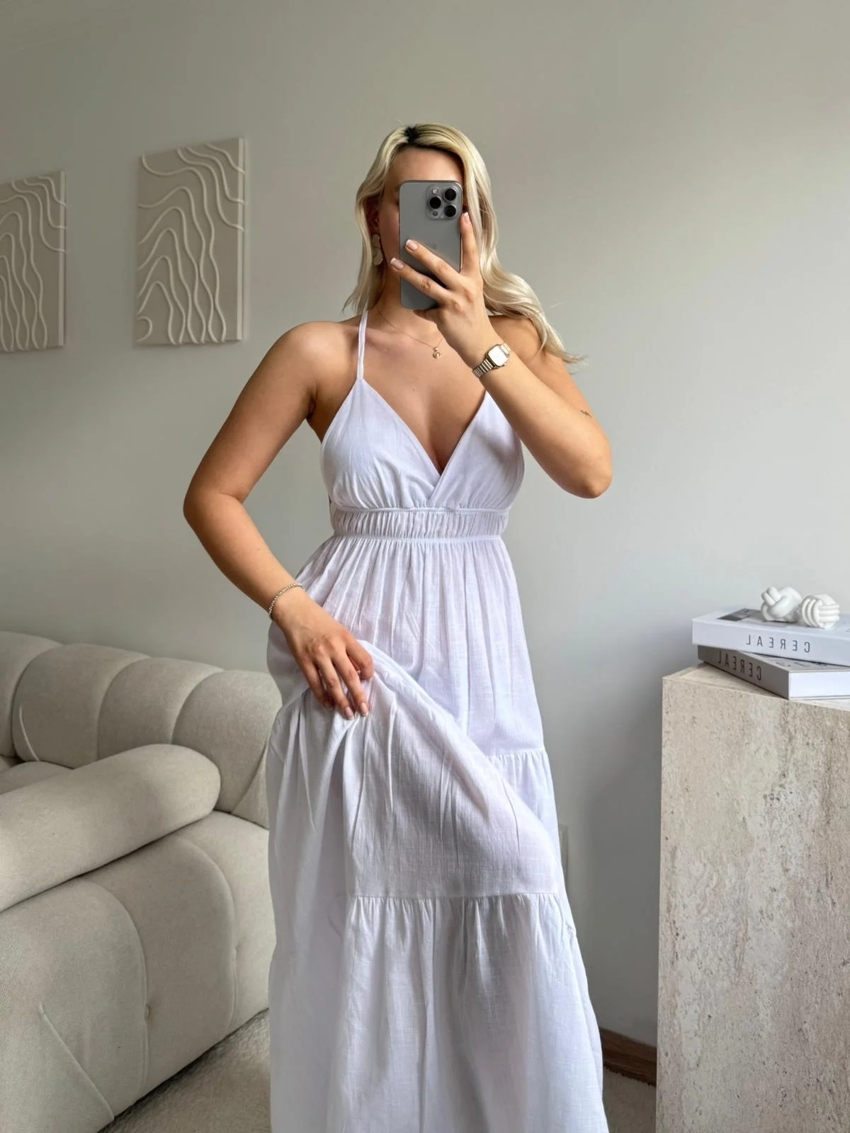 Sırt Çapraz Askılı Elbise