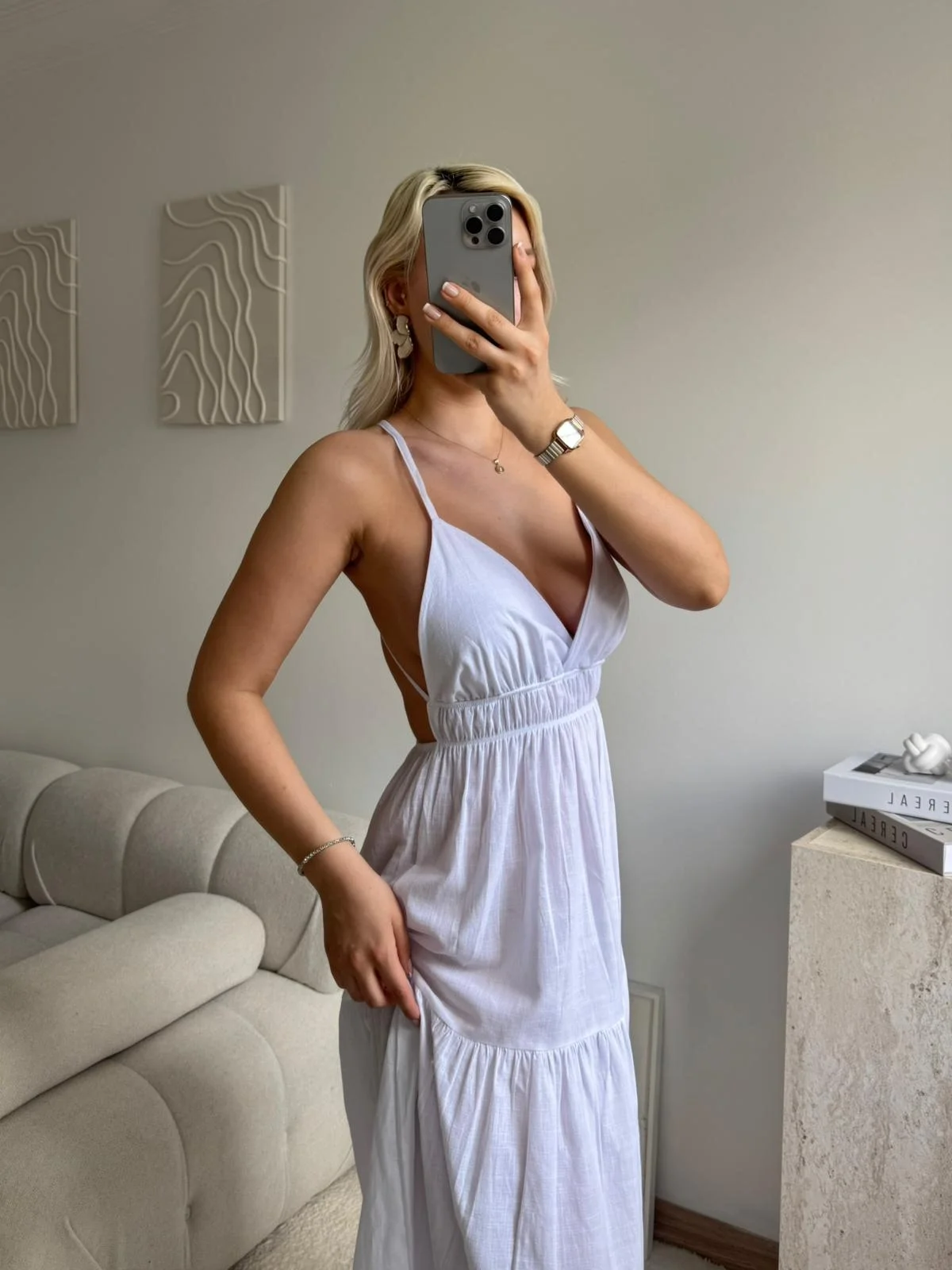 Sırt Çapraz Askılı Elbise