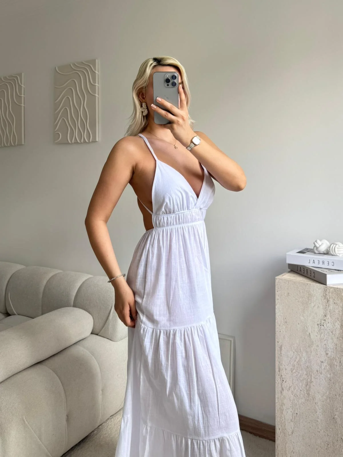 Sırt Çapraz Askılı Elbise