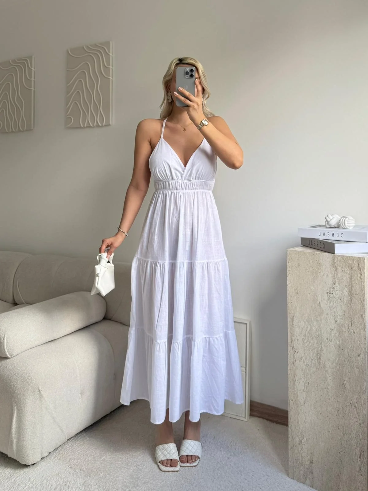 Sırt Çapraz Askılı Elbise