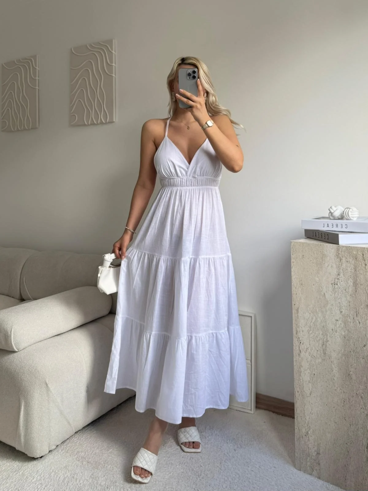 Sırt Çapraz Askılı Elbise