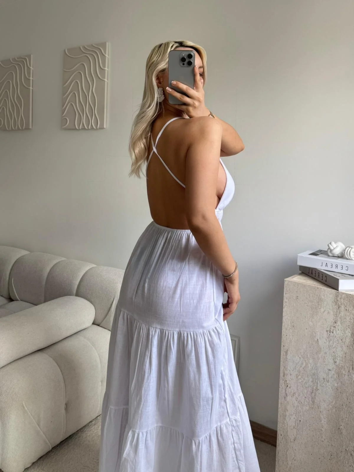 Sırt Çapraz Askılı Elbise