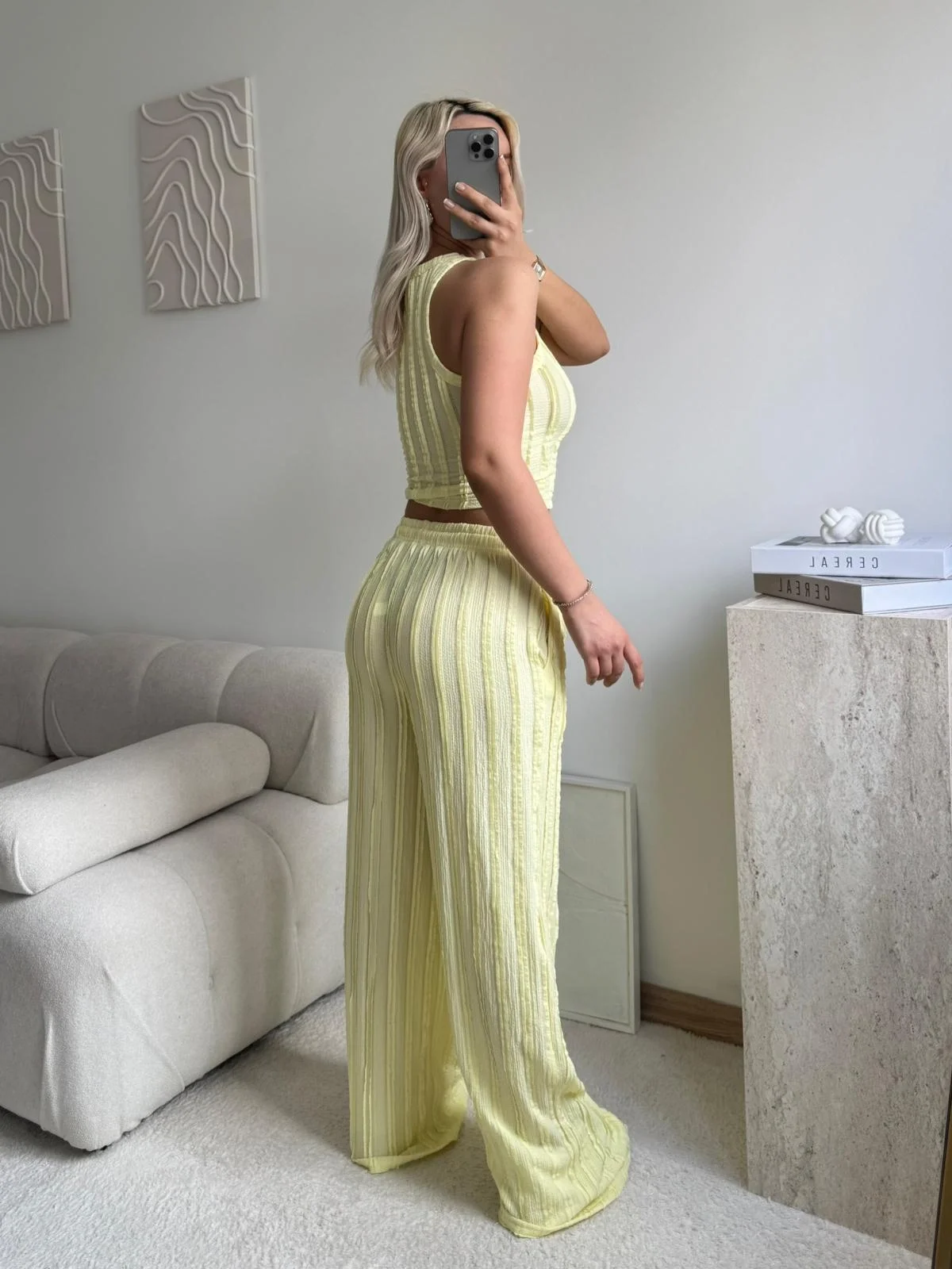 Halter Fitilli İkili Takım - SARI