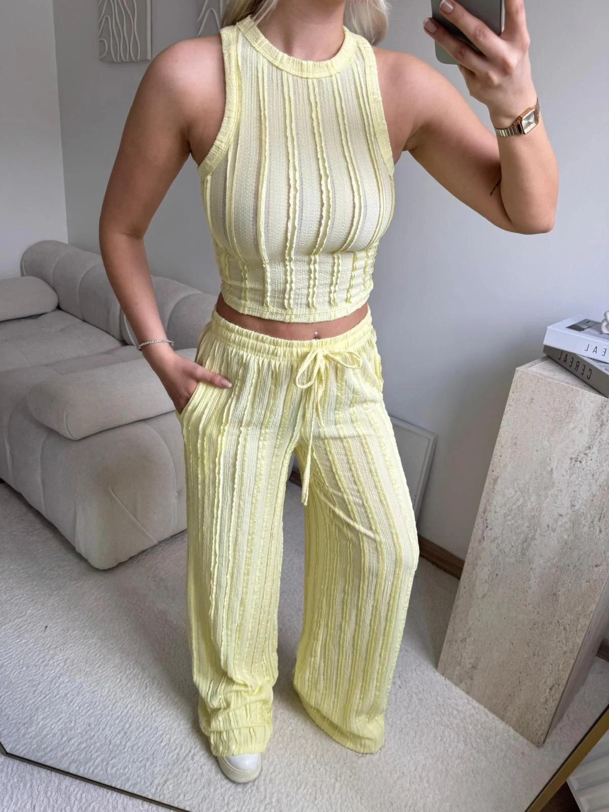 Halter Fitilli İkili Takım - SARI