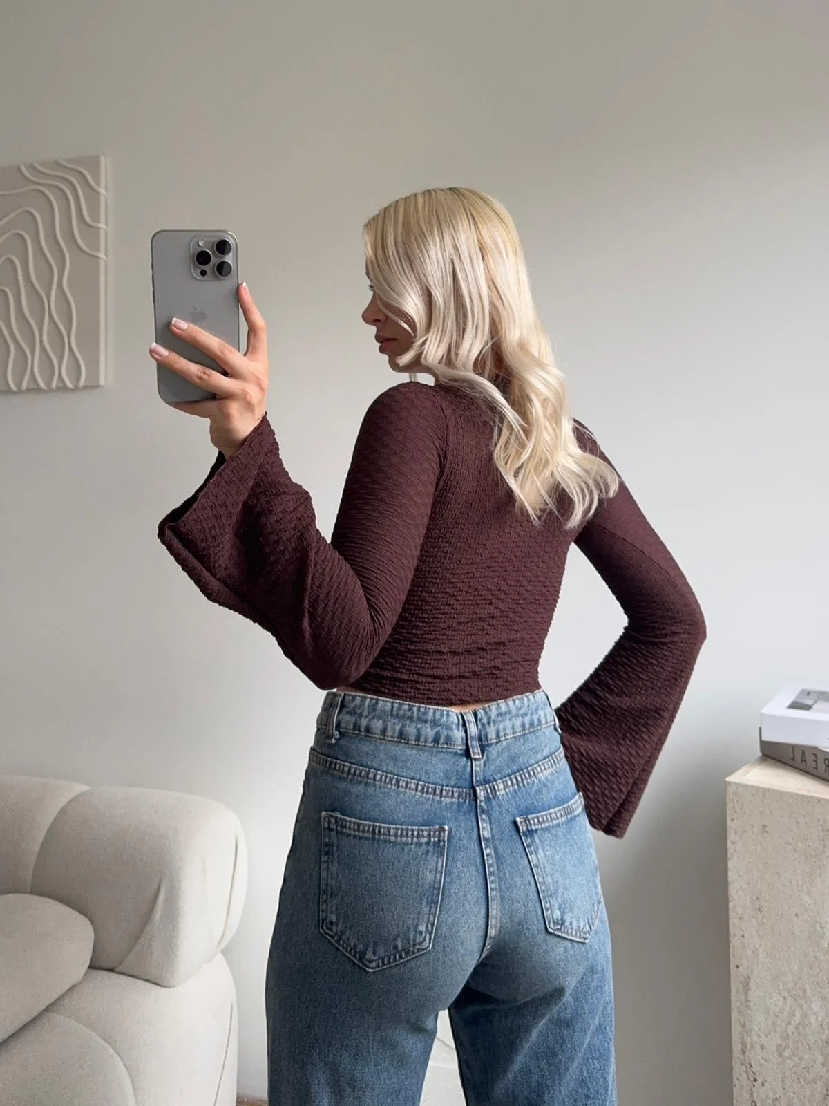 Kol İspanyol Aksesuar Crop - KAHVE