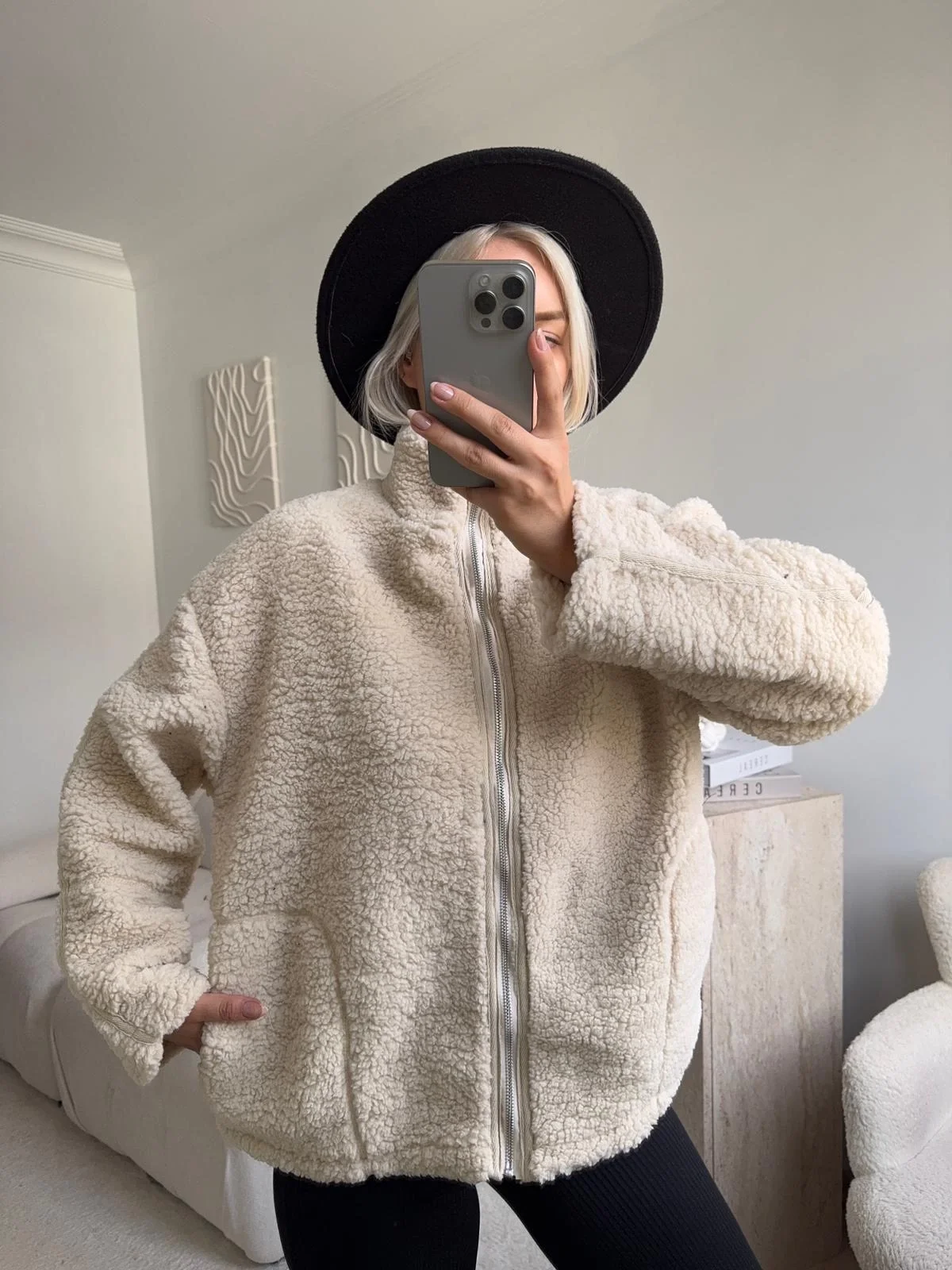 Astarlı Cozy Peluş Ceket - BEJ