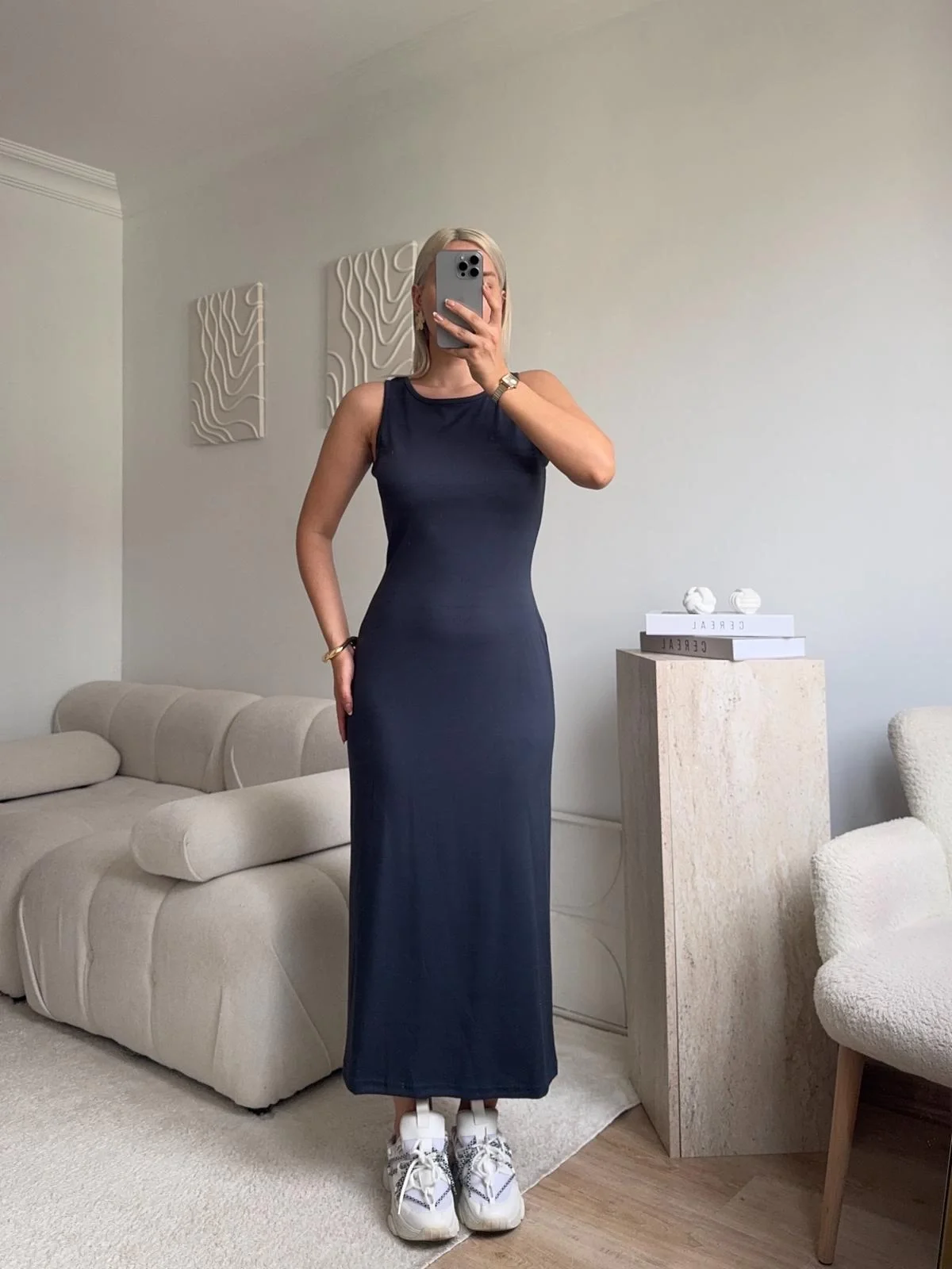 Athena Sweat Elbise Takım - GRİ