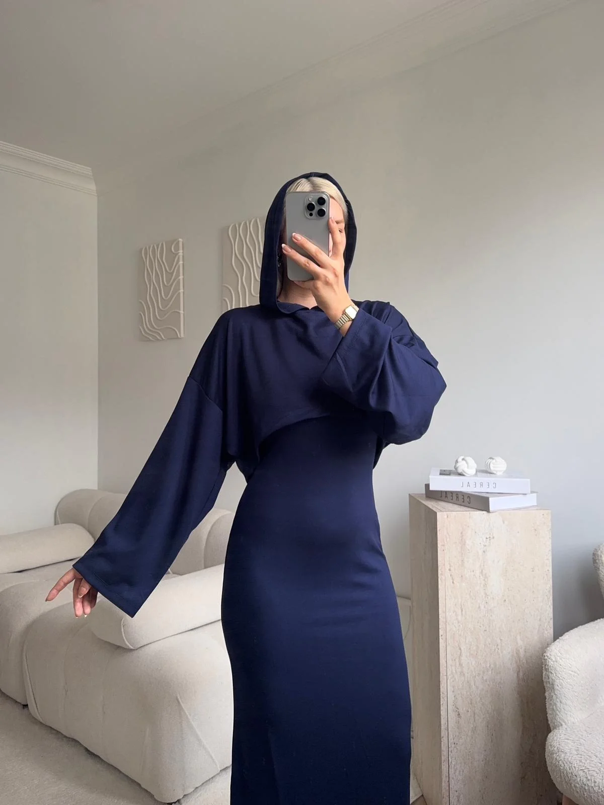 Athena Sweat Elbise Takım - LACİVERT