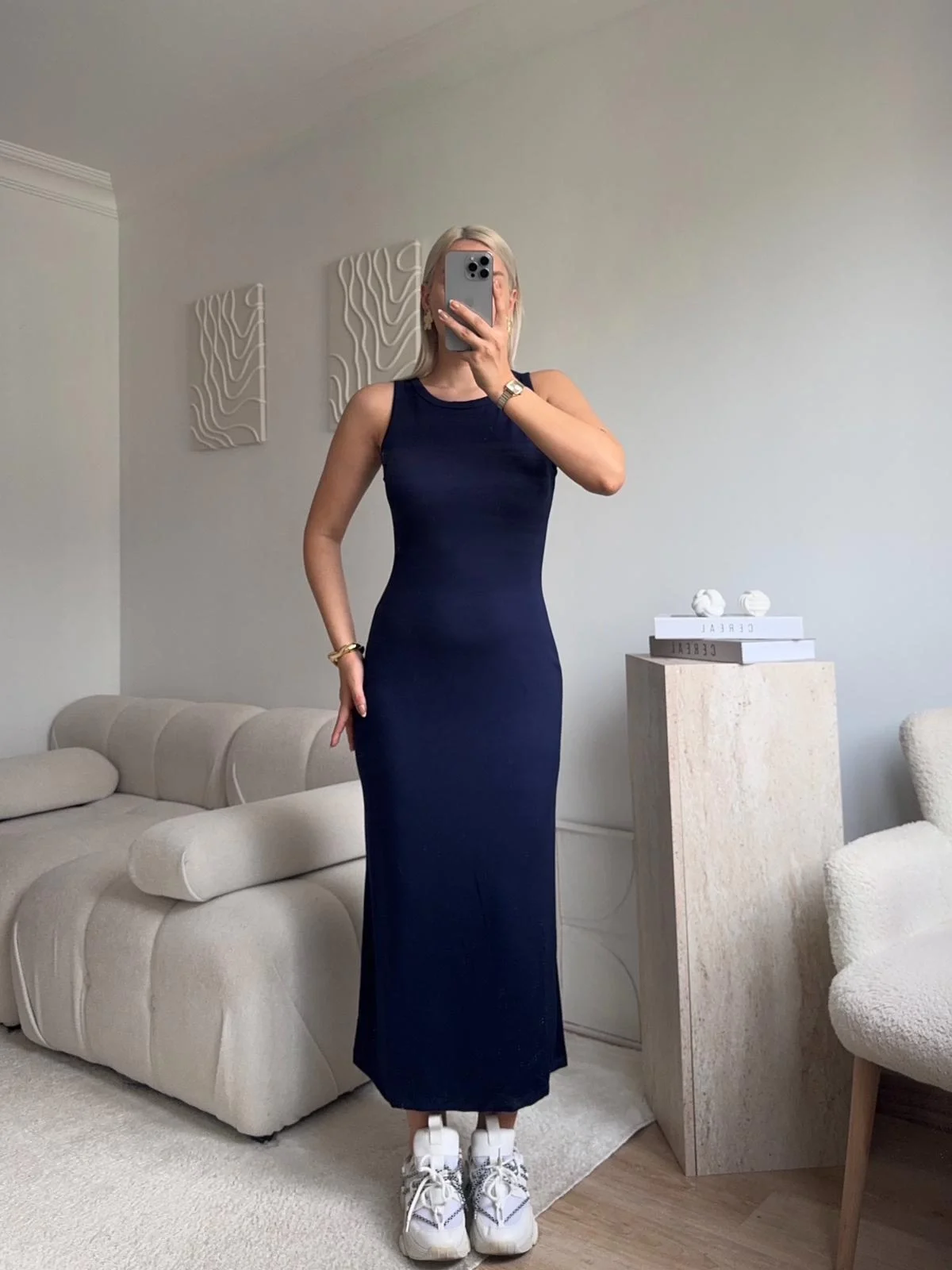 Athena Sweat Elbise Takım - LACİVERT