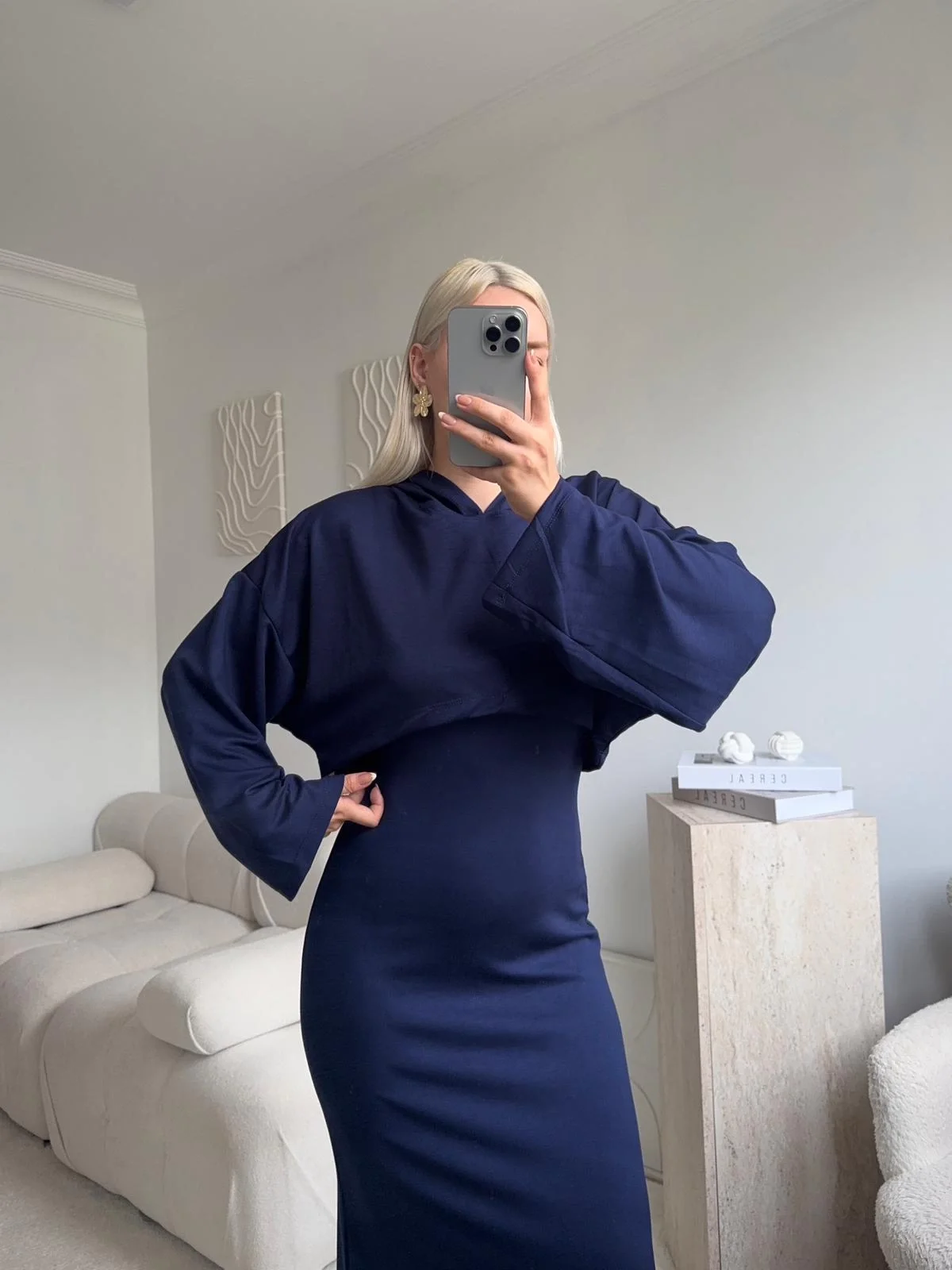 Athena Sweat Elbise Takım - LACİVERT