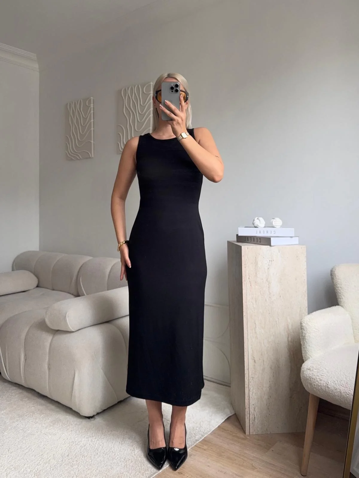 Athena Sweat Elbise Takım - SİYAH