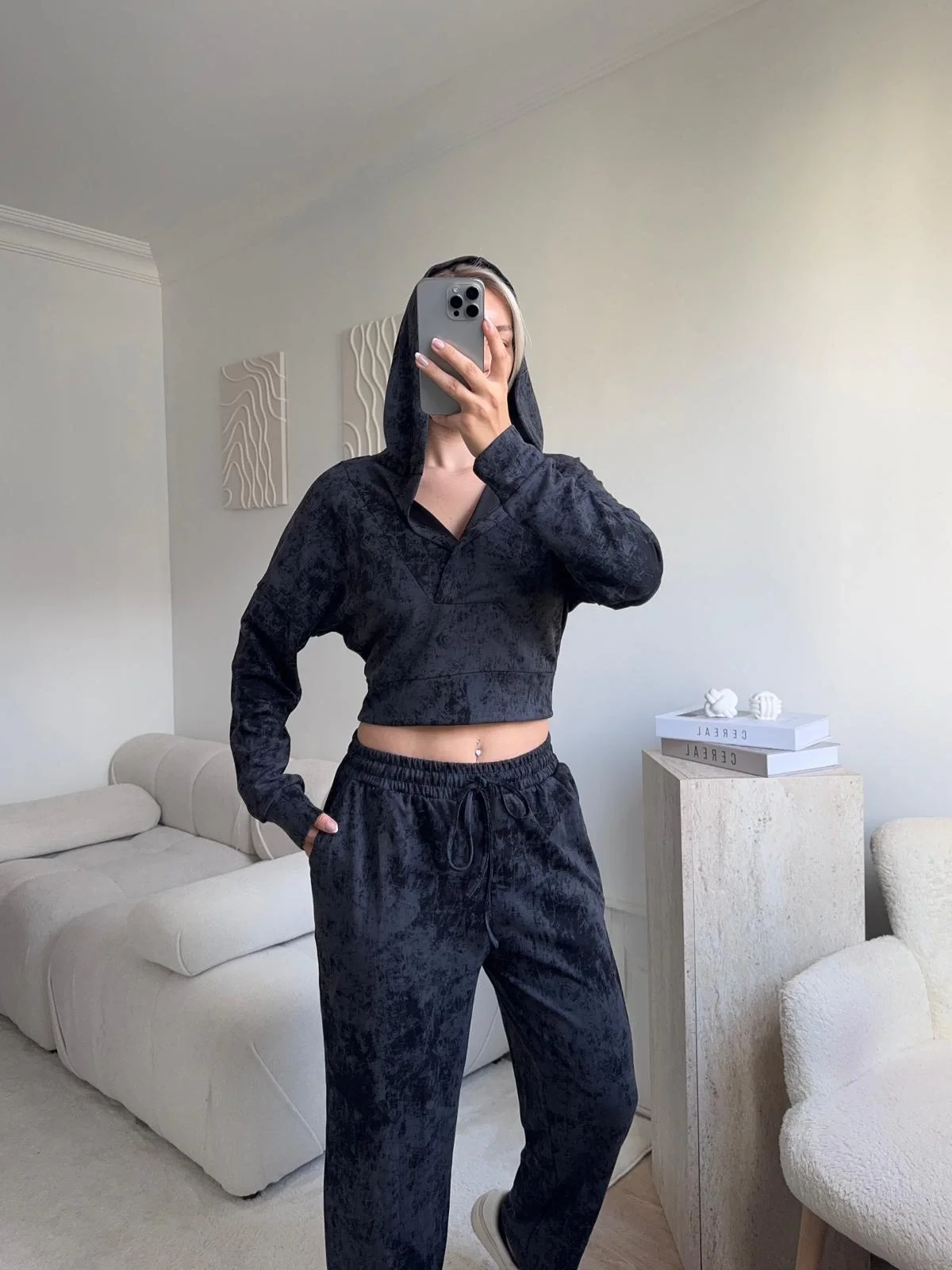 Batik Modal İkili Takım - ANTRASİT