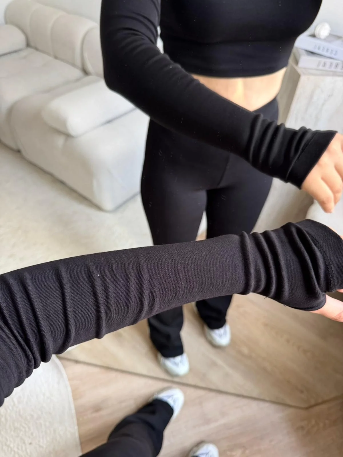 BSK Basic Crop & Taytlı Takım - SİYAH