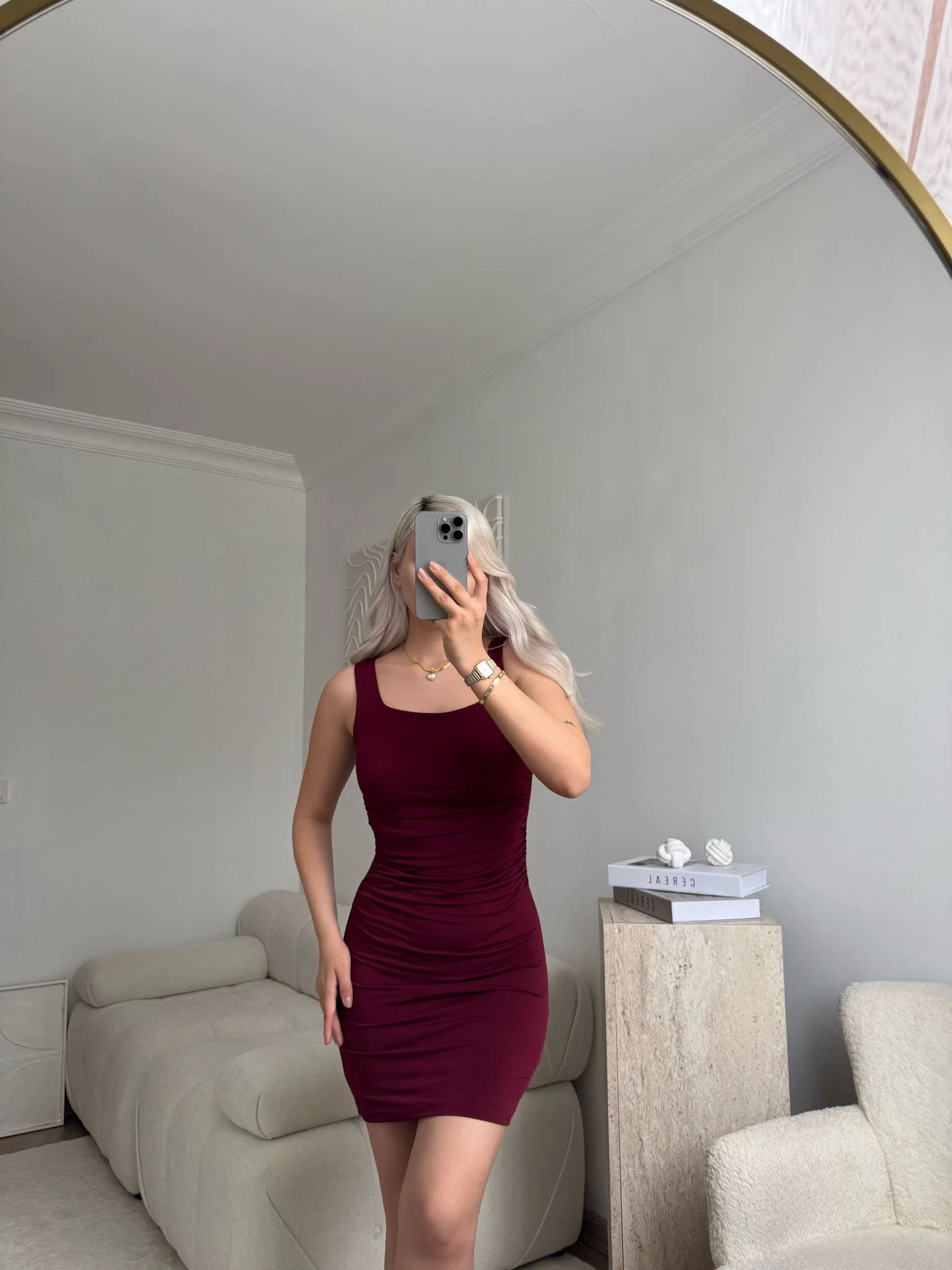 Büzgü Detaylı Mini Elbise - MÜRDÜM