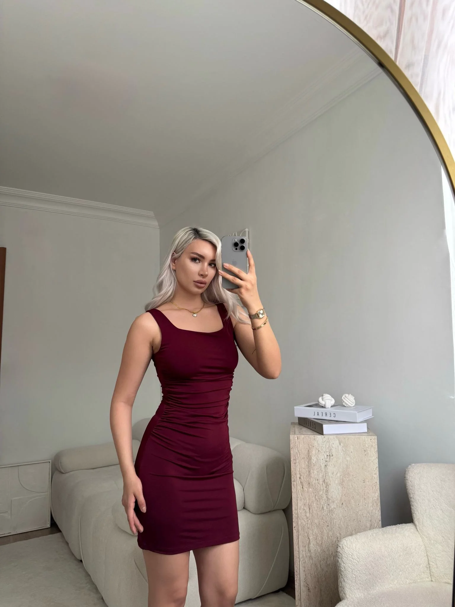 Büzgü Detaylı Mini Elbise - MÜRDÜM