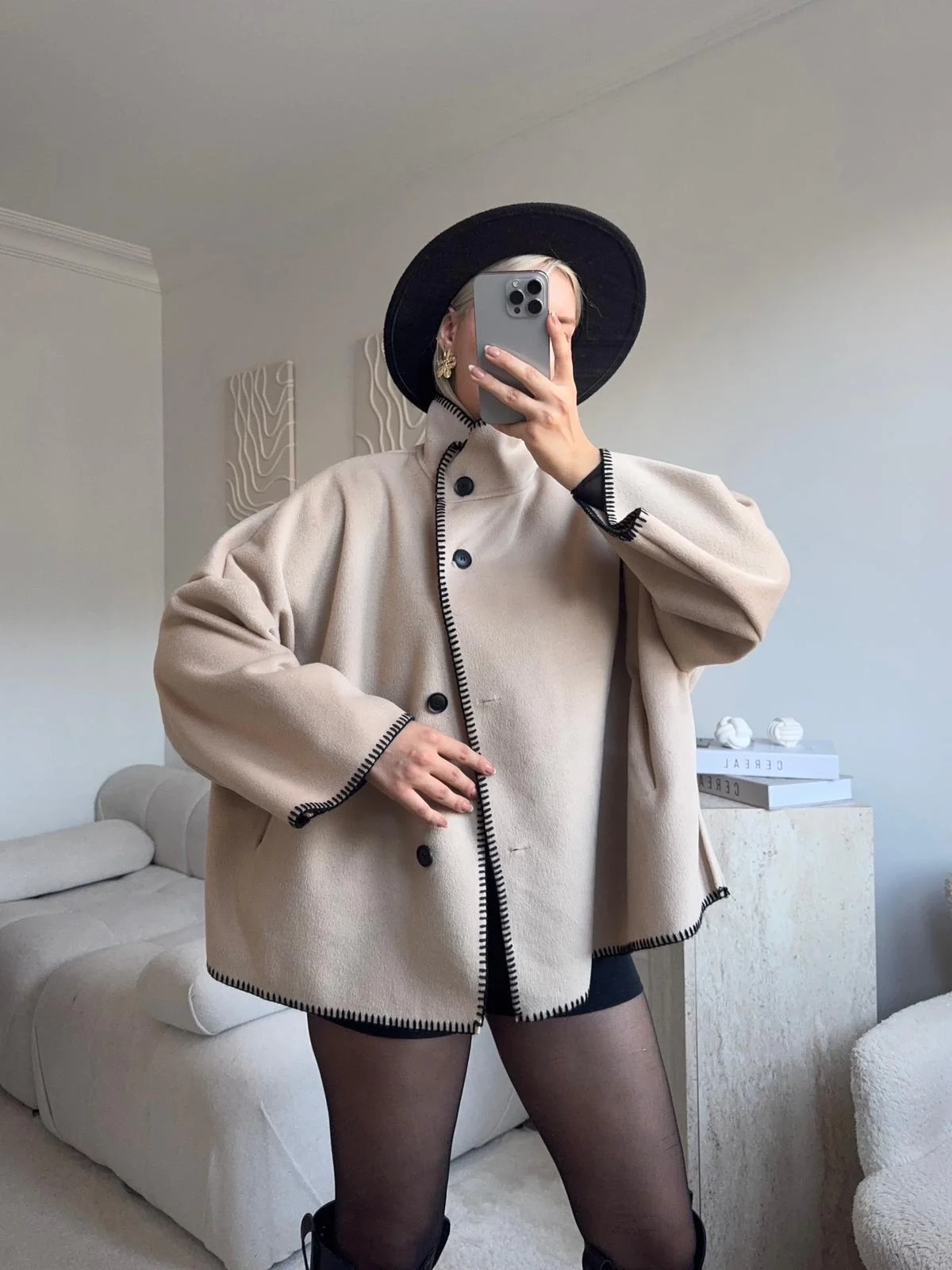 Contrast Oversize Kaban - BEJ