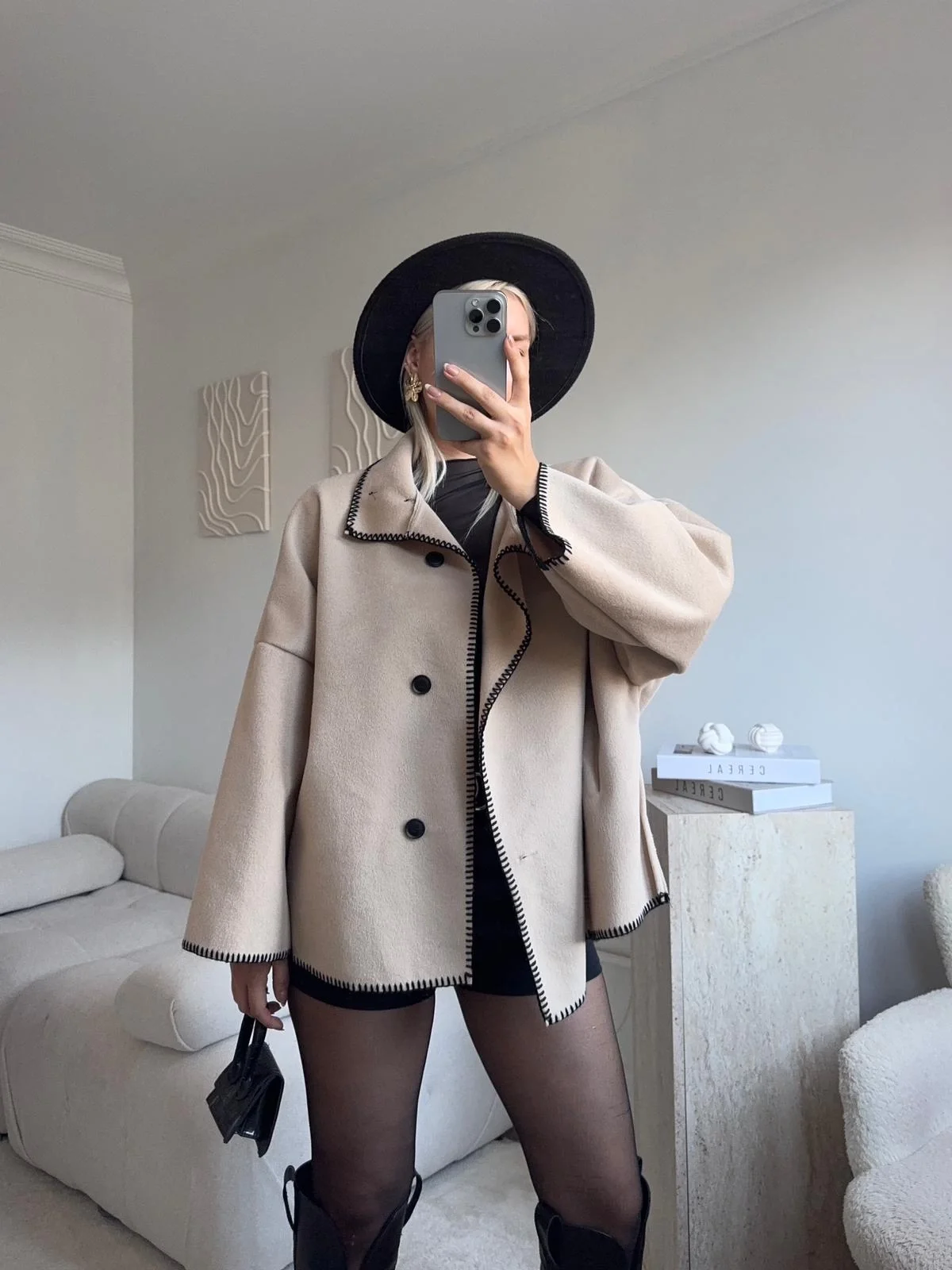 Contrast Oversize Kaban - BEJ